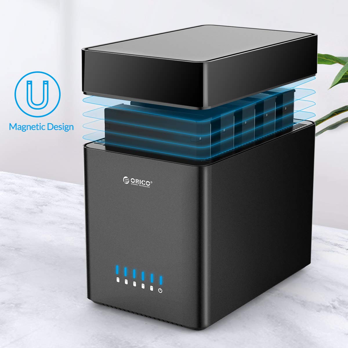 ORICO 5Bay Hard Drive Enclosure USB 3.1 to SATA 3.5 inch Magnetic